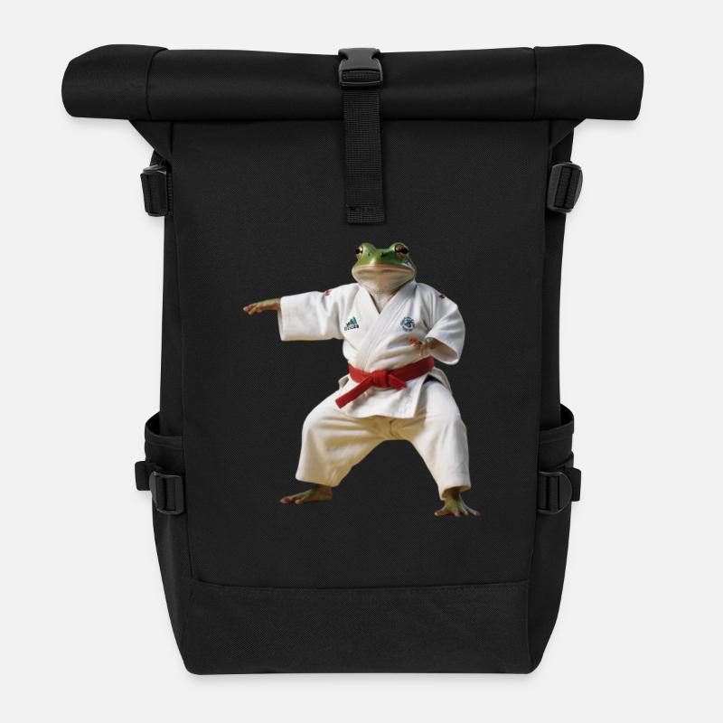 Sports Frog - Roll Top Backpack - black