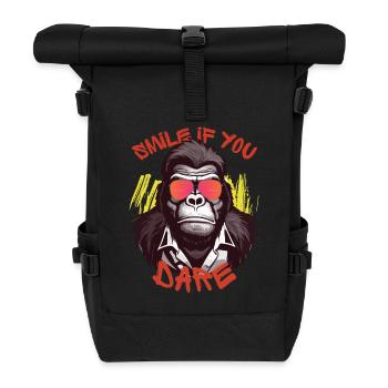 Smile If You Dare - Roll Top Backpack - black - Front