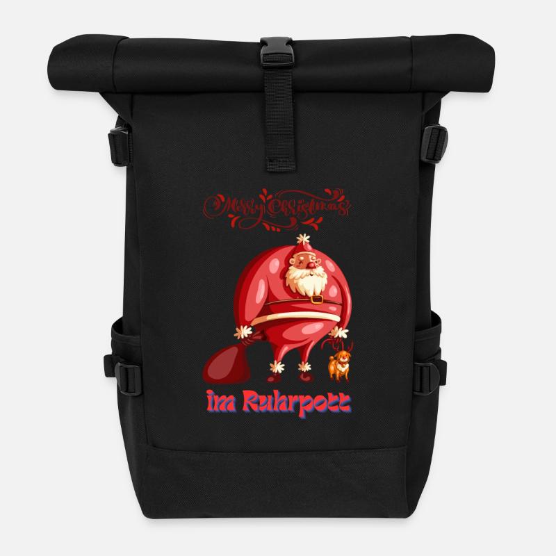 Ruhrpott Weinacht - Rolltop Rucksack - Schwarz