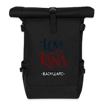 I LOVE LANA - backward - Rolltop Rucksack - Schwarz - Vorne