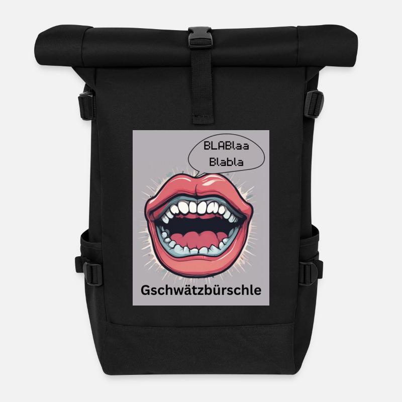 Gschwätzbürschle - Rolltop Rucksack - Schwarz