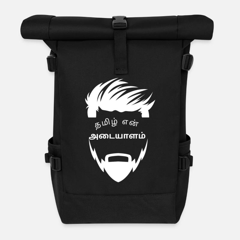 Tamil is my identity. - Rolltop Rucksack - Schwarz