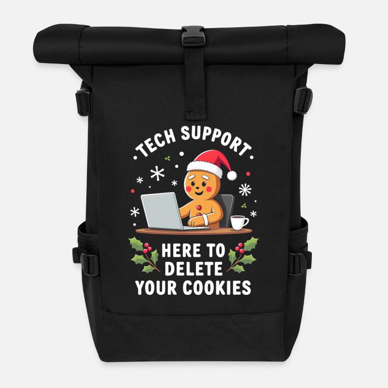 Tech Support, I'm here to delete your cookies - Rolltop Rucksack - Schwarz