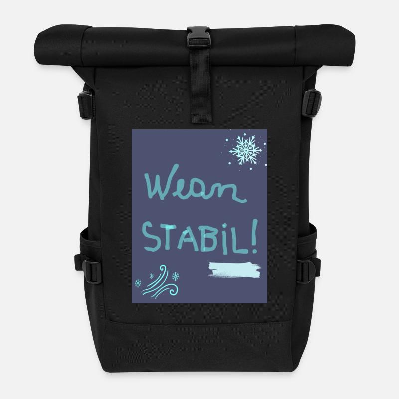 Wean stabil! - Sac à dos roll top - noir