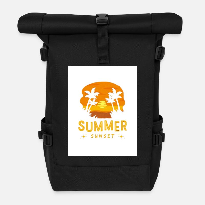 Sommer Design - Rolltop Rucksack - Schwarz