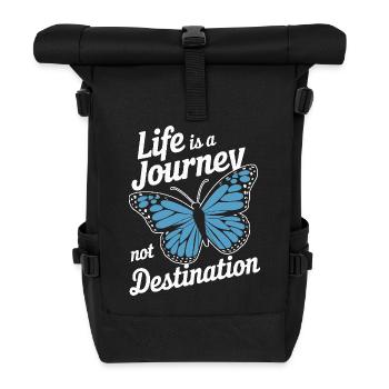 Schmetterling Monarchfalter Bunt Schmetterlinge - Rolltop Rucksack - Schwarz - Vorne