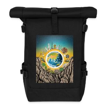 La Terre - Sac à dos roll top - noir - Devant