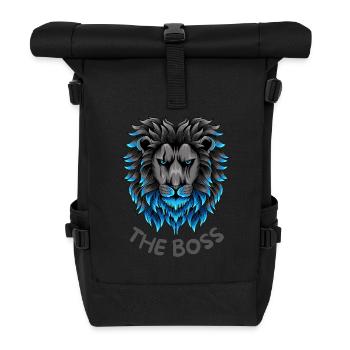 THE KING - Roll Top Backpack - black - Front