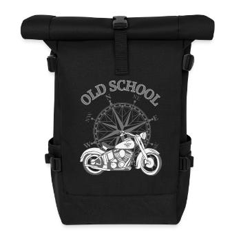 Vélo avec Old School - Sac à dos roll top - noir - Devant