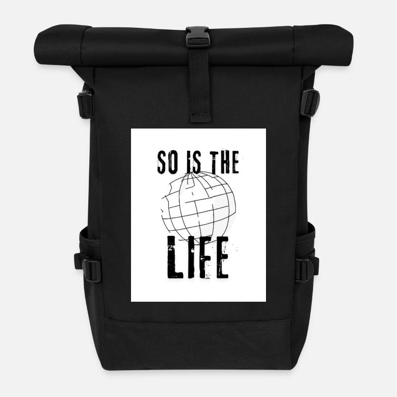 So is the life - Rolltop Rucksack - Schwarz