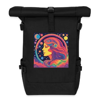 Virgo Zodiac Star Gift - Roll Top Backpack - black - Front