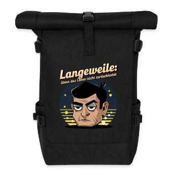 Boredom level extreme 01 - Roll Top Backpack - black - Front