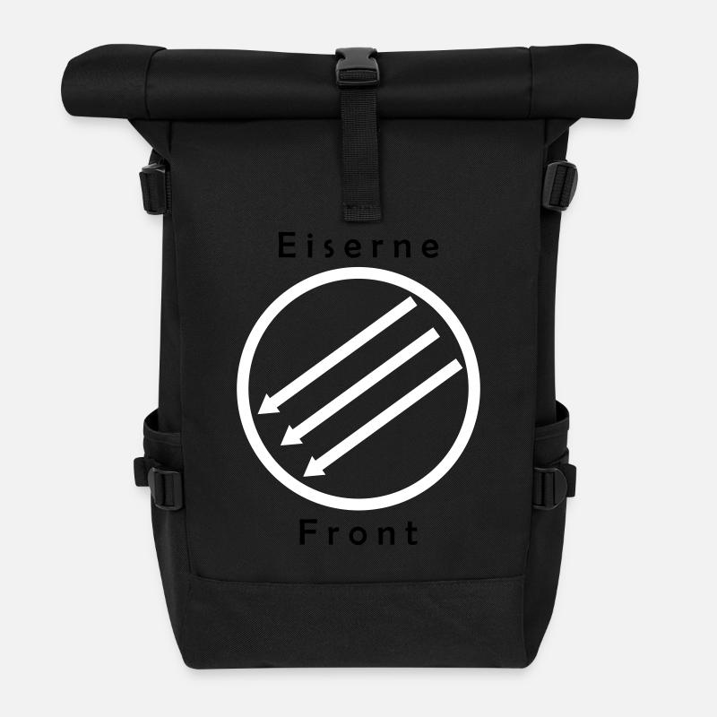 Eiserne Front - Drei Pfeile - Rolltop Rucksack - Schwarz