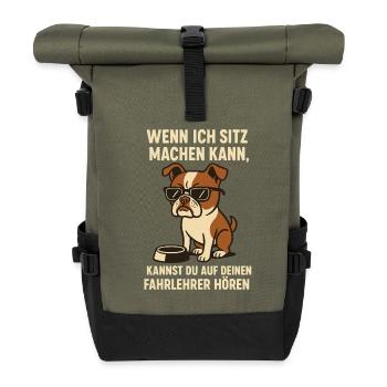 Pablo weisheiten - Rolltop Rucksack - Olive/Schwarz - Vorne