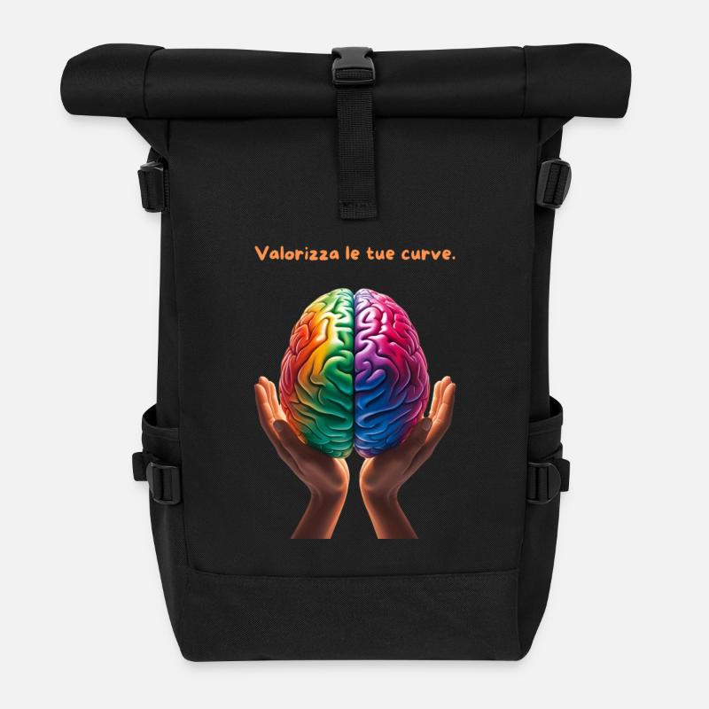 Betonen Sie Ihre Kurven. 🧠 - Rolltop Rucksack - Schwarz
