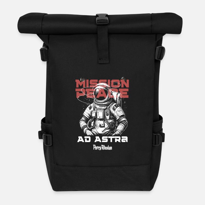MISSION PEACE - Ad Astra - Rolltop Rucksack - Schwarz