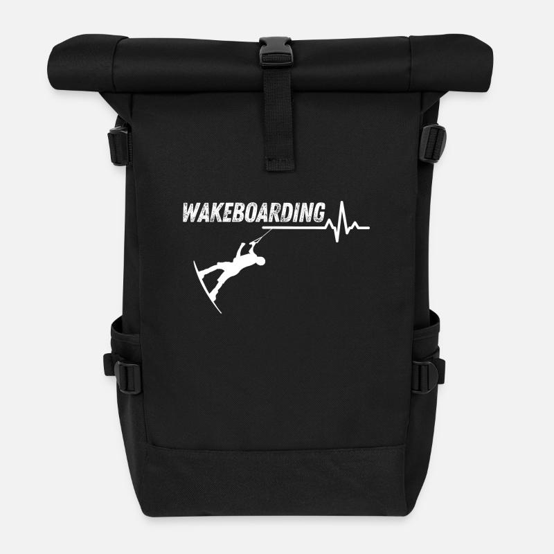 Wakeboarding - Roll Top Backpack - black