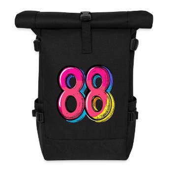 88 Number Comic - Roll Top Backpack - black - Front