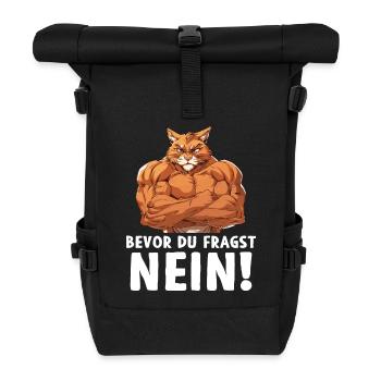 Katze Miezekatze Bevor du fragst Nein Sport - Rolltop Rucksack - Schwarz - Vorne