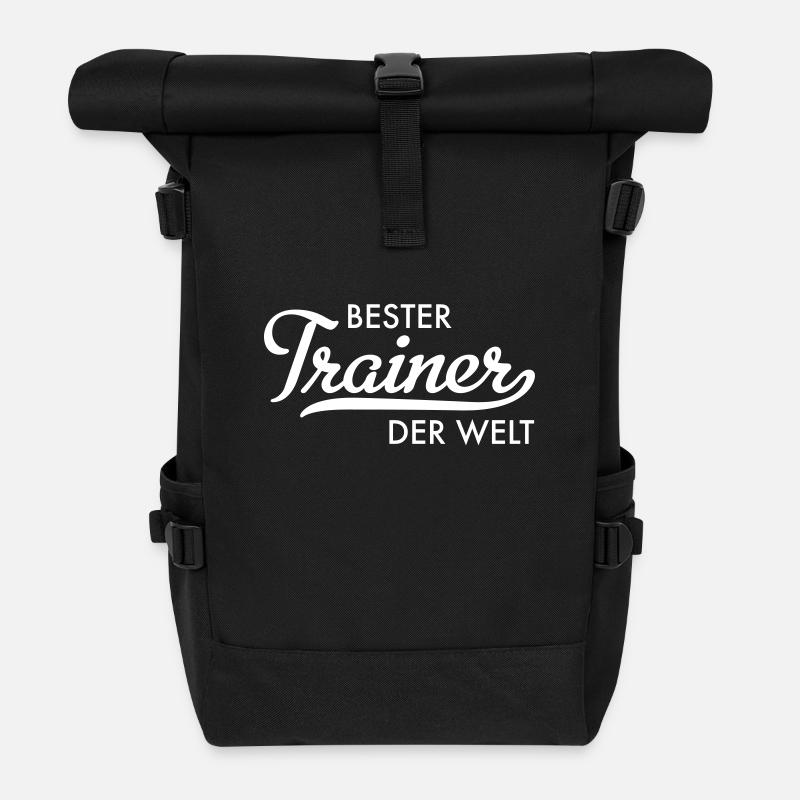 bester trainer der welt - Rolltop Rucksack - Schwarz