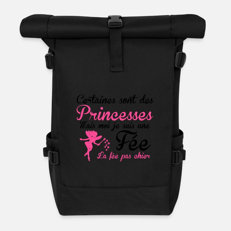 la fée pas chier - Sac à dos roll top - noir