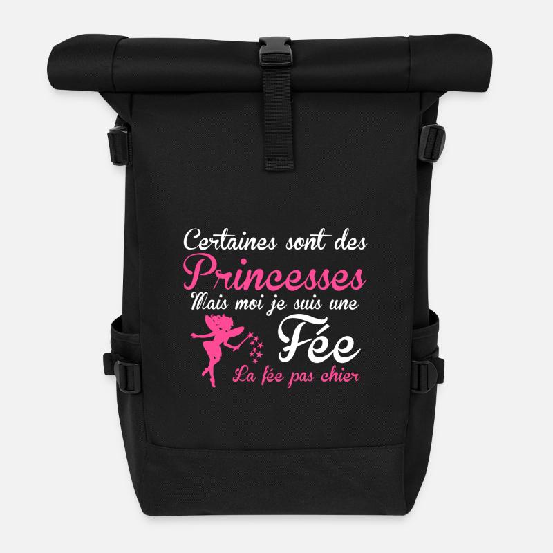 la fée pas chier - Sac à dos roll top - noir