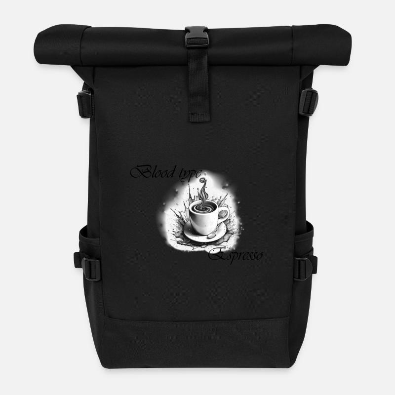 blood type espresso 2 - Rolltop Rucksack - Schwarz