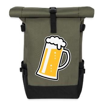 Design XLustig pour les occasions joyeuses (R/3) - Sac à dos roll top - olive/noir - Devant