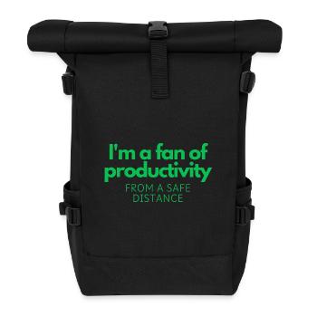 I'm a Fan of Productivity - Roll Top Backpack - black - Front