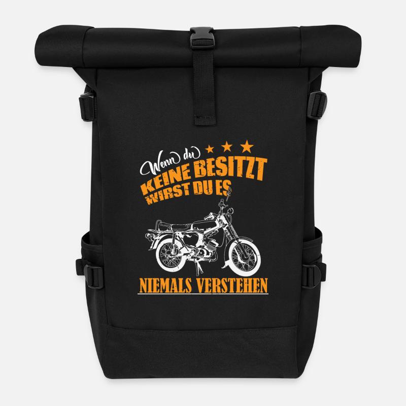 DDR Simme // Wenn du keine besitzt... - Rolltop Rucksack - Schwarz