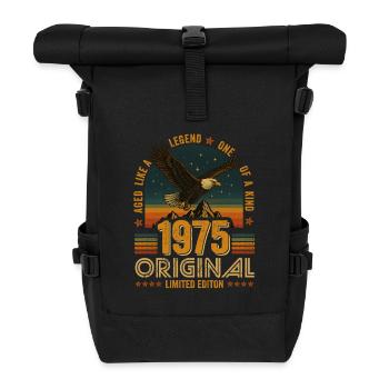 Vintage1975 50th Birthday Original 1975 Vintage - Roll Top Backpack - black - Front