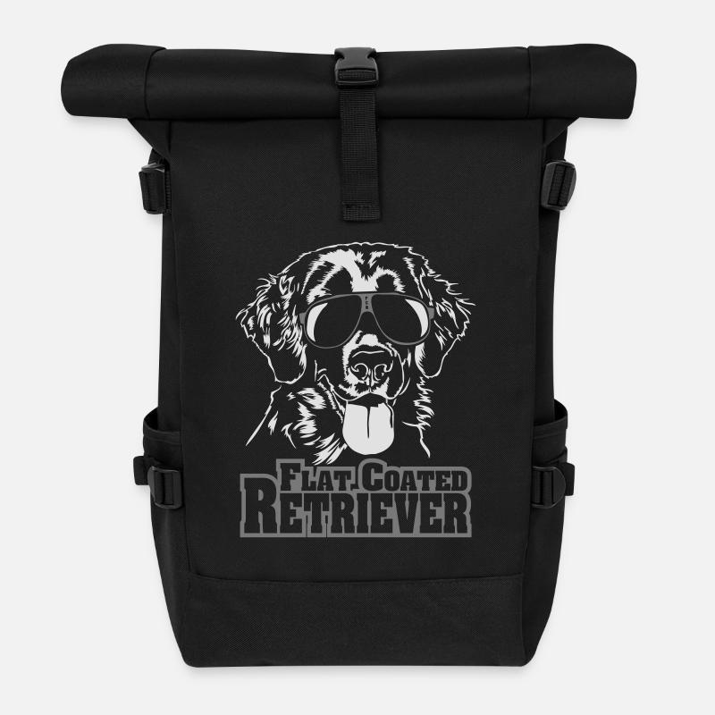 FLAT COATED RETRIEVER cool Hunde Wilsigns - Rolltop Rucksack - Schwarz