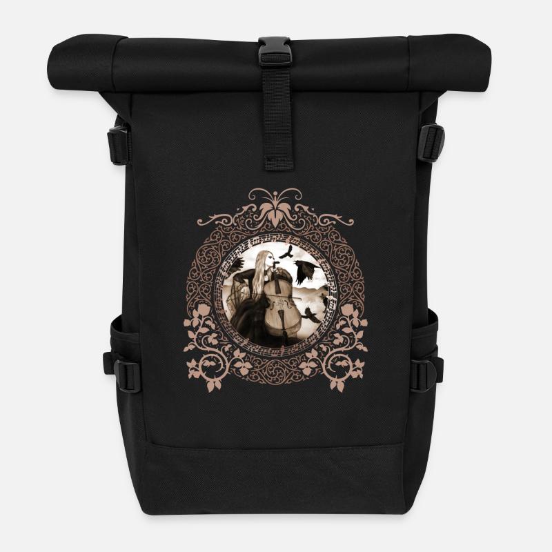 Violoncelliste gothique - Sac à dos roll top - noir