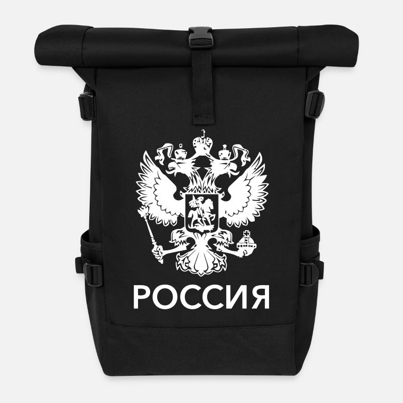 RUSSLAND - Rolltop Rucksack - Schwarz