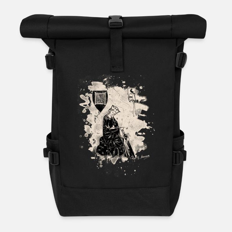 Walther von der Vogelweide - creme bleached - Rolltop Rucksack - Schwarz