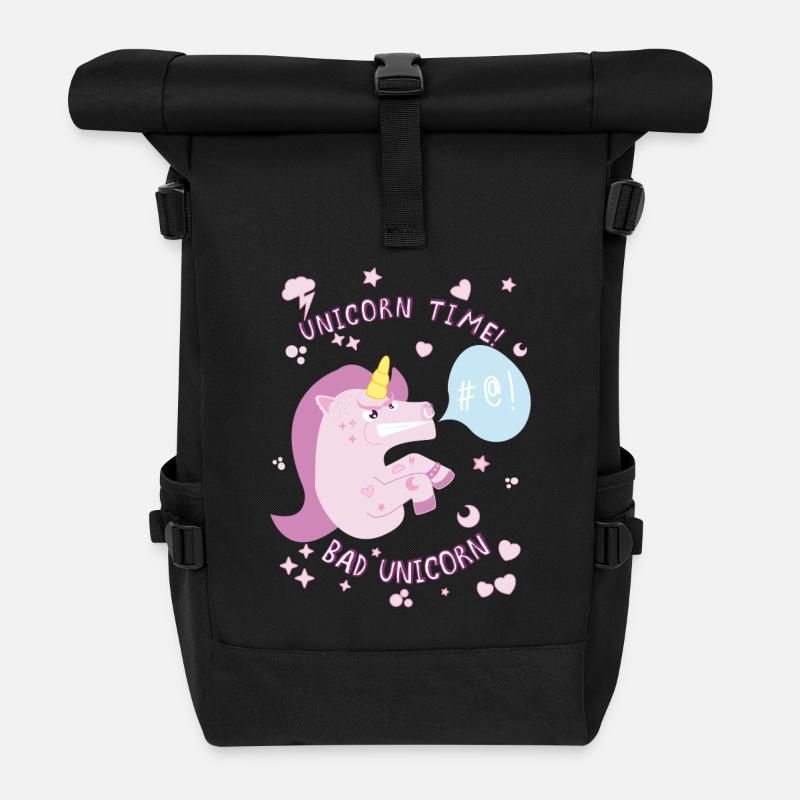 Bad Unicorn - Sac à dos roll top - noir