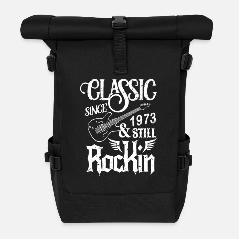 Klassisch seit 1973 und immer noch rockig - Rolltop Rucksack - Schwarz