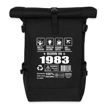 Born In 1983 - Roll Top Backpack - black - Front