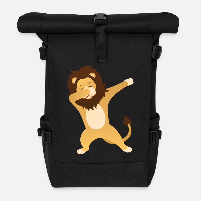 Lion Dab Dance - Cool Gift - Rolltop Rucksack - Schwarz