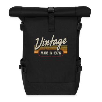 Vintage MADE IN 1976 - Roll Top Backpack - black - Front
