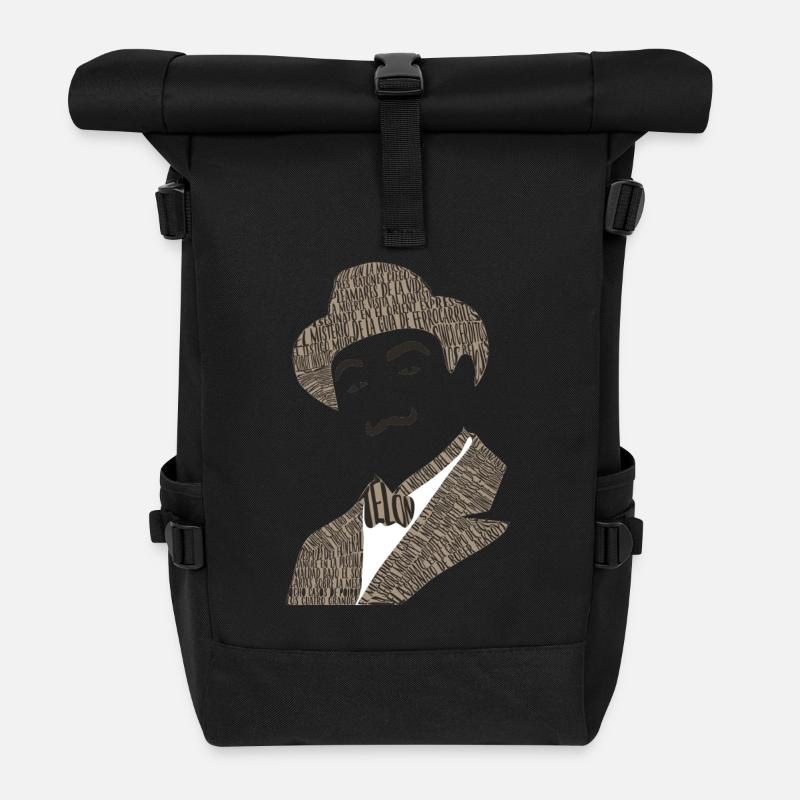 poirot agatha christie - Rolltop Rucksack - Schwarz
