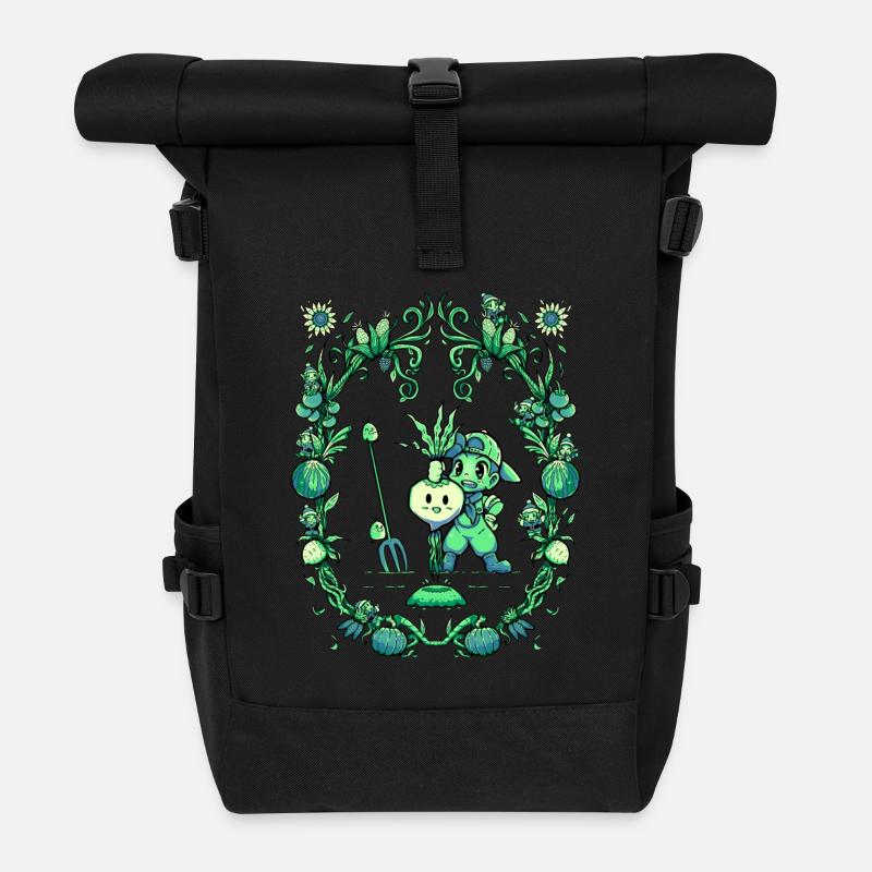 Frucht der Ernte - Rolltop Rucksack - Schwarz