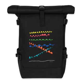 Couleur de la ligne - Sac à dos roll top - noir - Devant