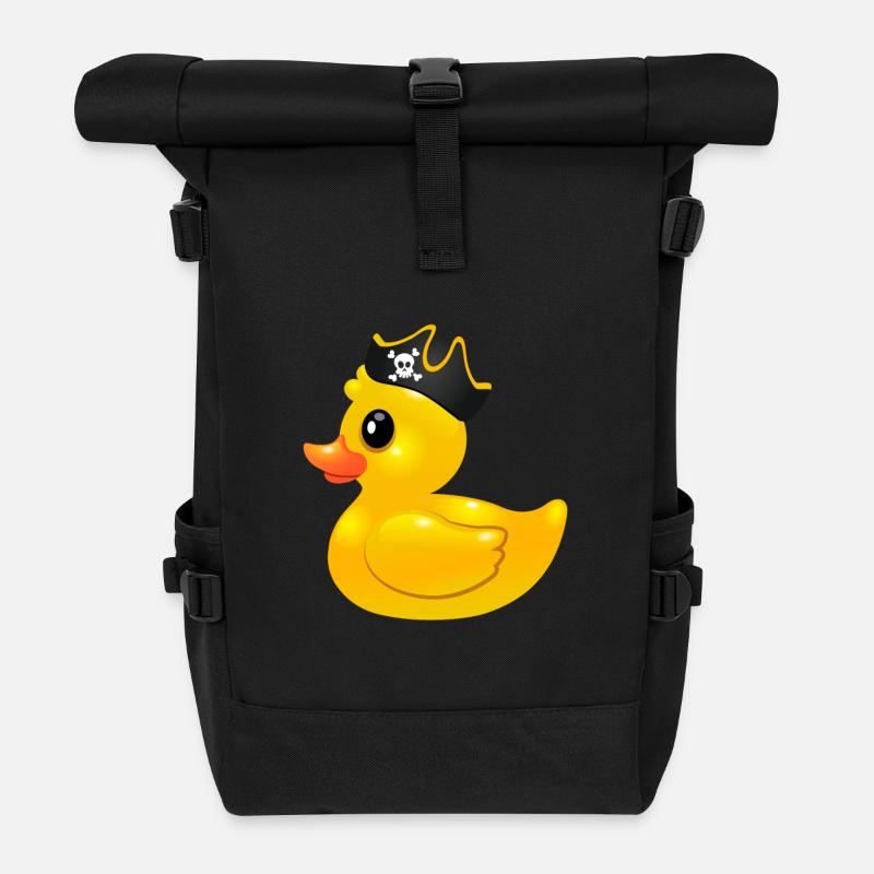 Pirate de canard en caoutchouc - Pirate de canard en caoutchouc - Sac à dos roll top - noir