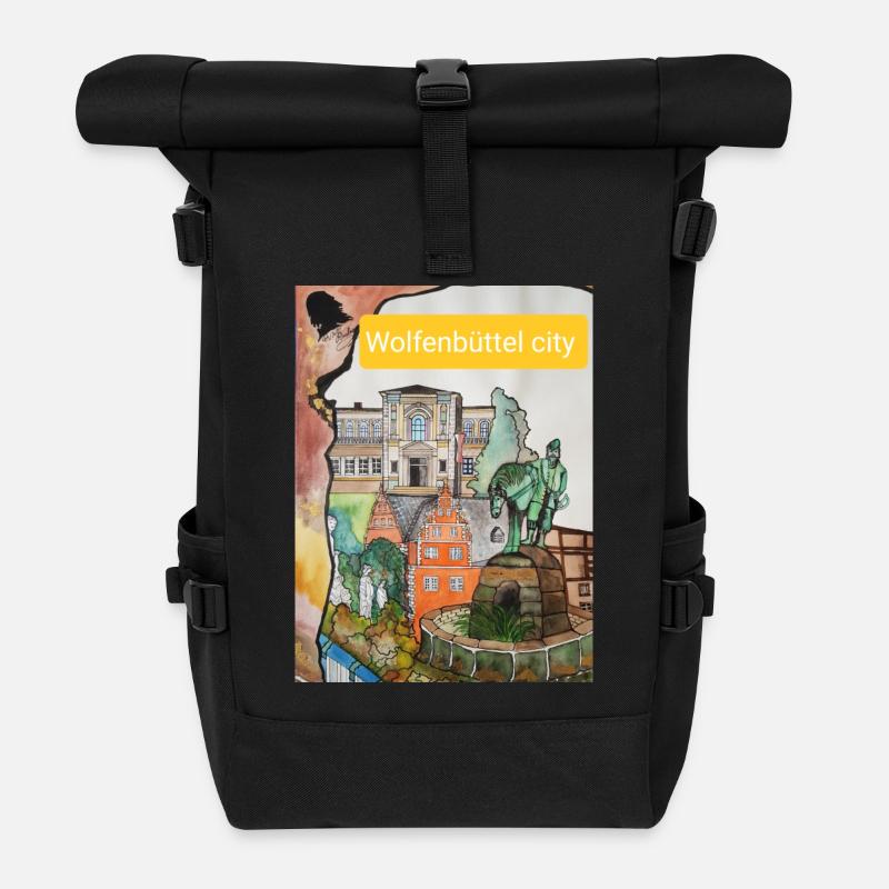 EG Wolfenbüttel City - Rolltop Rucksack - Schwarz
