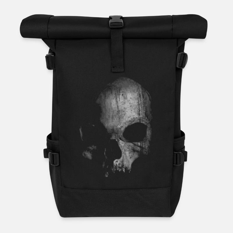 totenkopf - Rolltop Rucksack - Schwarz