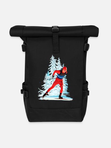 Biathlon - Rolltop Rucksack - Schwarz