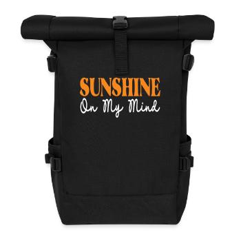 Sunbeams Inspiration Saying - Roll Top Backpack - black - Front