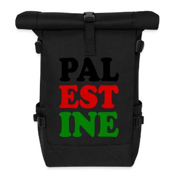 Palestina - Rolltop Rucksack - Schwarz - Vorne