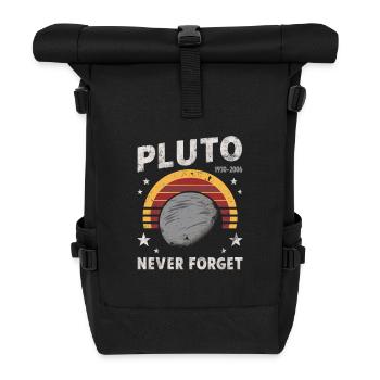 Pluto 1930-2006 Nie Vergessen - Rolltop Rucksack - Schwarz - Vorne